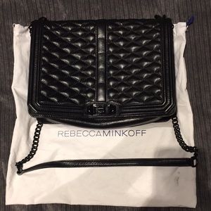 Rebecca Minkoff jumbo Love quilted black crossbody